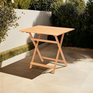 Petite table de jardin pliante en bois 80 cm SORA